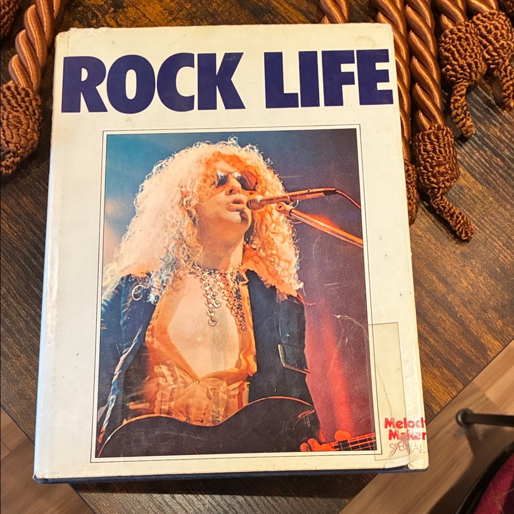 Rock Life Vintage Rock Music Book - White & Purple hardCover